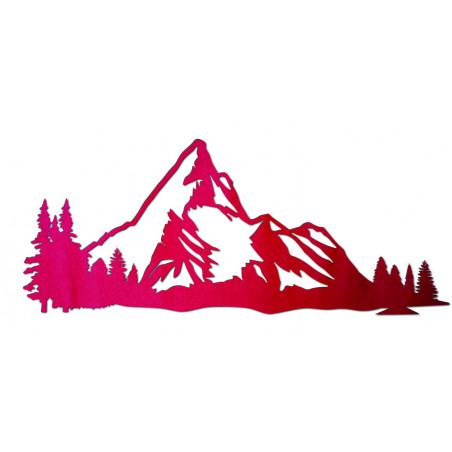 Mountains picture on the wall of nature plywood