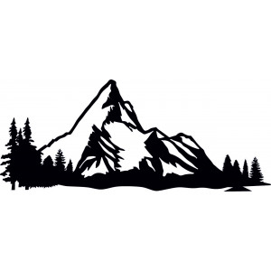 Mountains picture on the wall of nature plywood 2