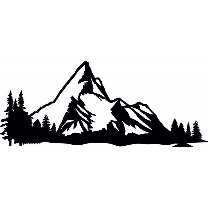 Mountains picture on the wall of nature plywood