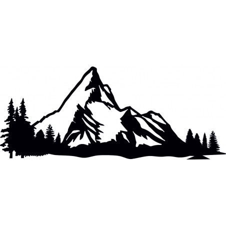 Mountains picture on the wall of nature plywood