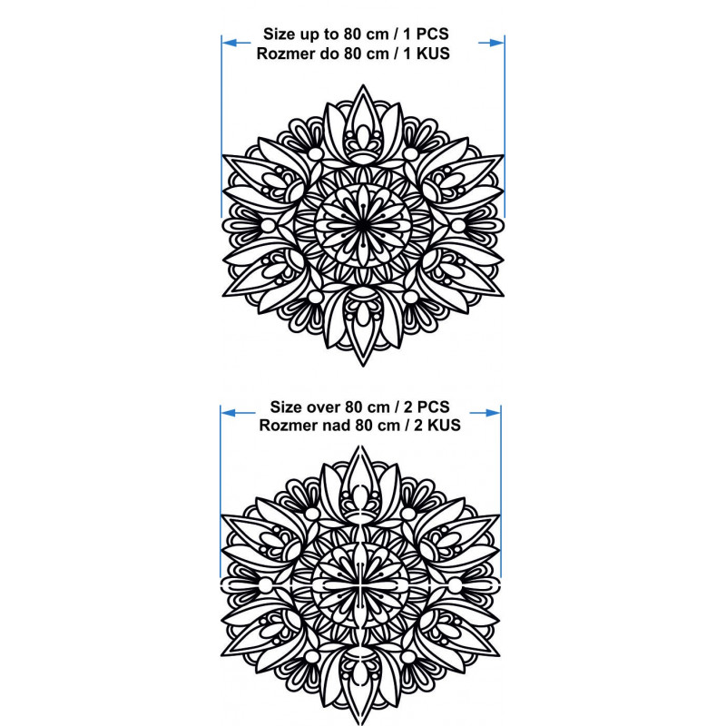 Modern mandala on the wall - MONKA