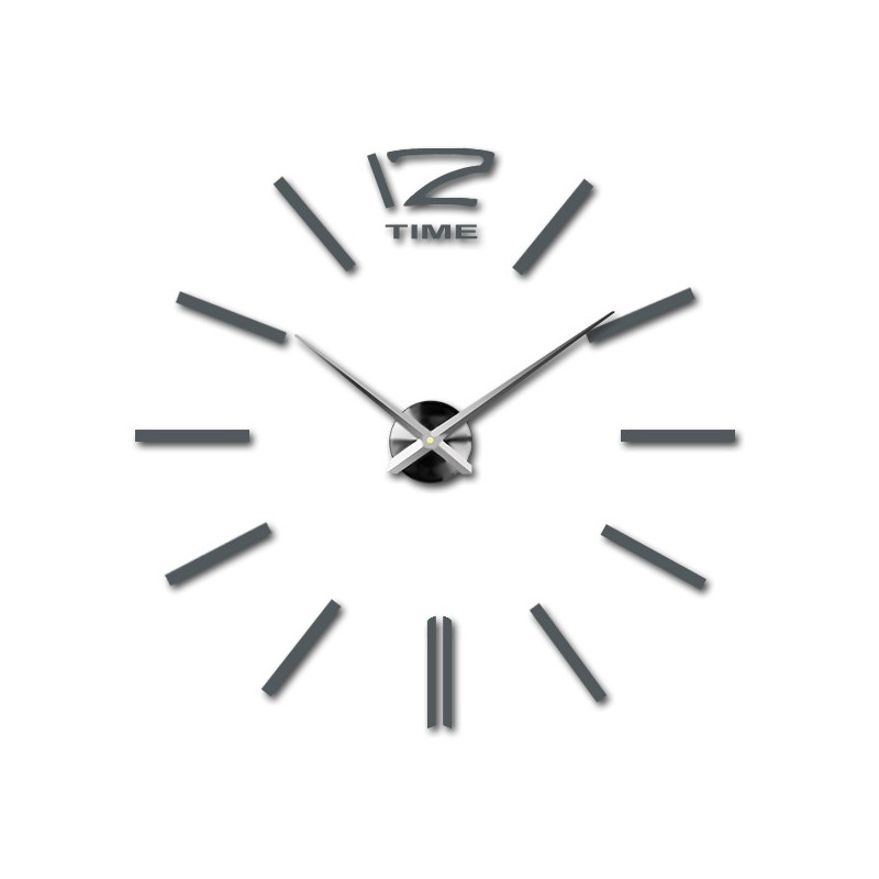 Modern clock with twelve o'clock and a stylish TIME inscription below it.