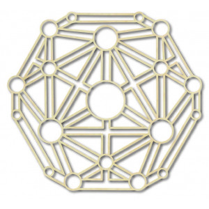 Geometric picture on the wall carved from wooden plywood 2