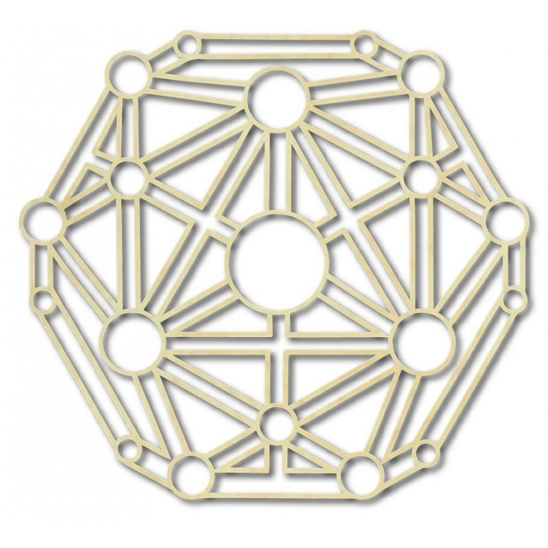 Geometric picture on the wall carved from...