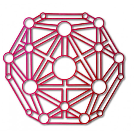 Geometric picture on the wall carved from wooden plywood