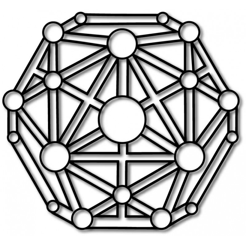 Geometric picture on the wall carved from...