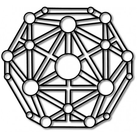 Geometric picture on the wall carved from wooden plywood