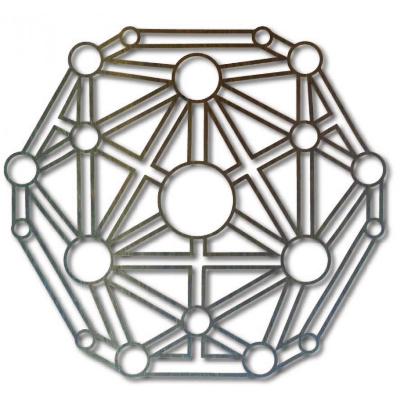 Geometric picture on the wall carved from...