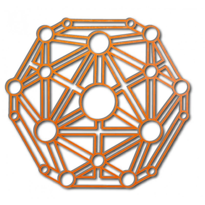 Geometric picture on the wall carved from...