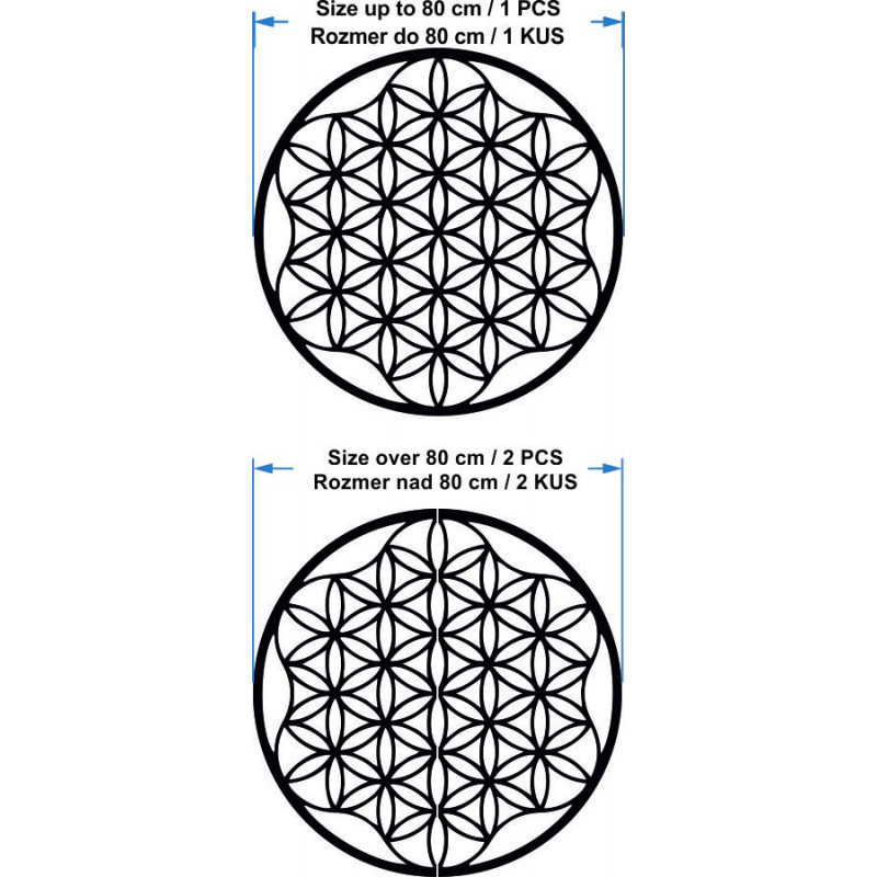 An image of a mandala on a plywood wall up to...