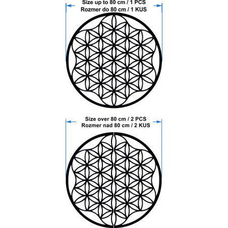 An image of a mandala on a plywood wall up to 120 cm